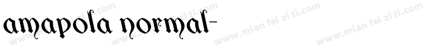 amapola normal字体转换